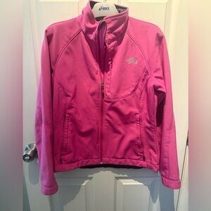 The North Face Womens Apex Bionic Soft Shell Full Zip Jacket Sz M Pink